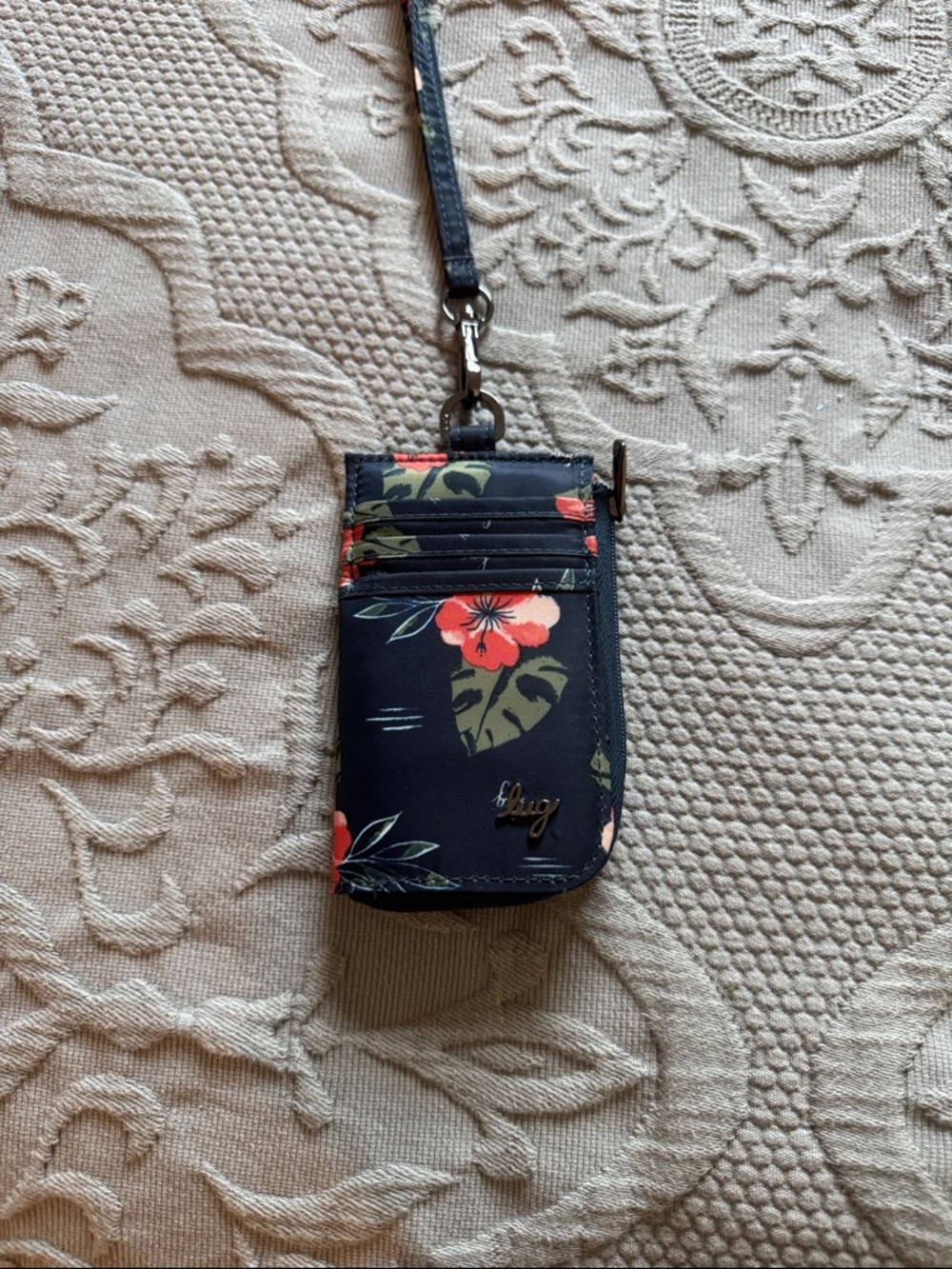 Lug Twister RFID Wallet Lanyard – Aloha Navy (Blue)